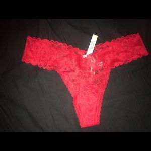 Red lacy Victoria’s Secret panty